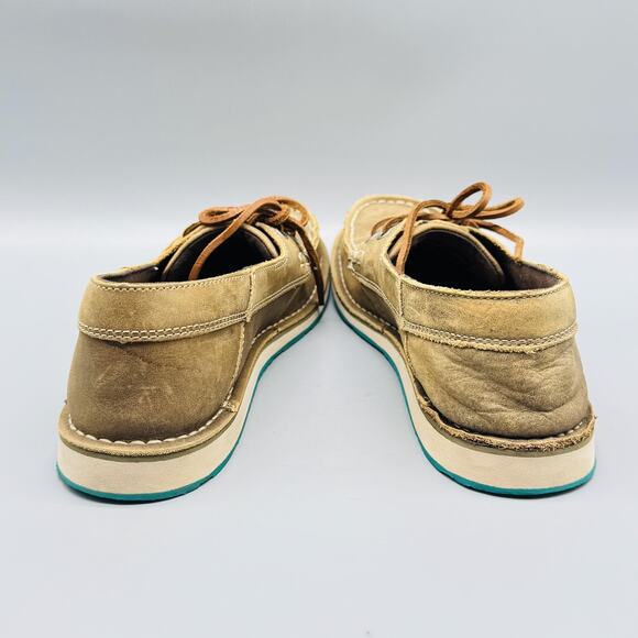 Ariat Shoes Womens 8 Brown Hilo Boat Cruiser Castaway Slip On Moc Toe Casual - Picture 7 of 12